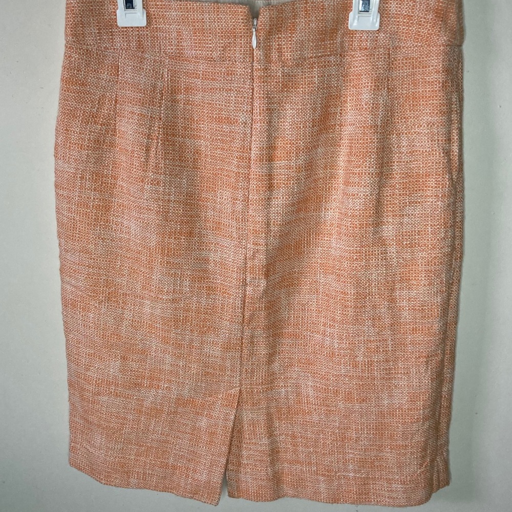 Banana republic orange tweed pencil skirt